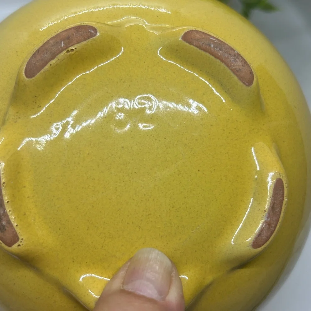 Frankoma Pottery Yellow MCM #82 Carafe dating back to the 1950s.